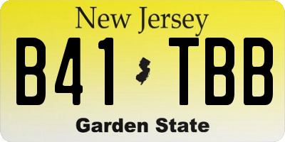 NJ license plate B41TBB