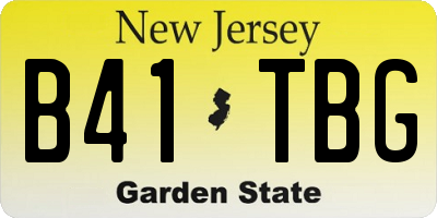 NJ license plate B41TBG