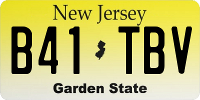 NJ license plate B41TBV