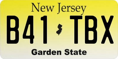 NJ license plate B41TBX
