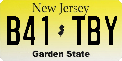 NJ license plate B41TBY