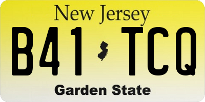 NJ license plate B41TCQ