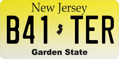 NJ license plate B41TER