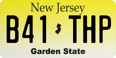 NJ license plate B41THP