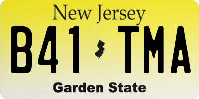 NJ license plate B41TMA
