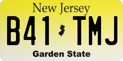 NJ license plate B41TMJ