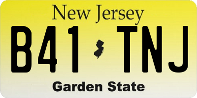 NJ license plate B41TNJ