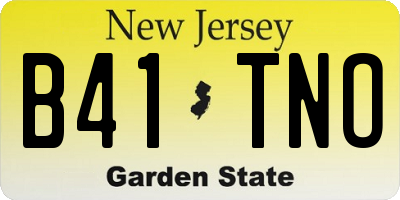 NJ license plate B41TNO