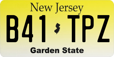 NJ license plate B41TPZ