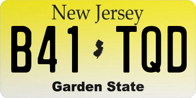 NJ license plate B41TQD