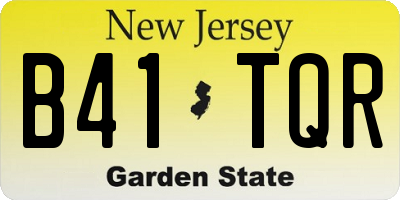 NJ license plate B41TQR
