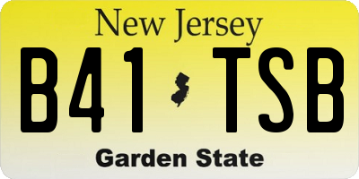 NJ license plate B41TSB