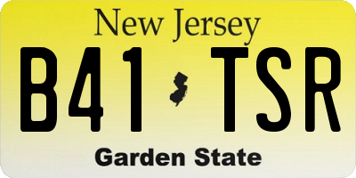 NJ license plate B41TSR