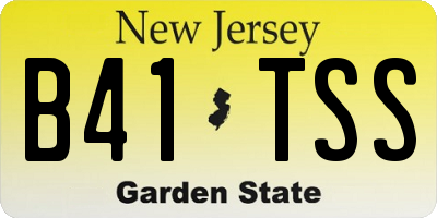 NJ license plate B41TSS