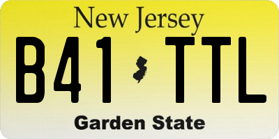 NJ license plate B41TTL