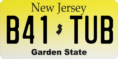NJ license plate B41TUB
