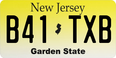 NJ license plate B41TXB