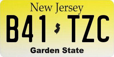 NJ license plate B41TZC