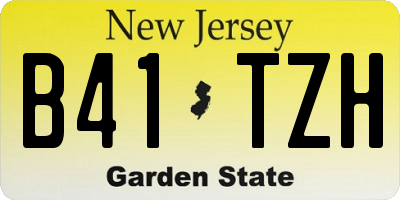 NJ license plate B41TZH