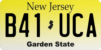 NJ license plate B41UCA