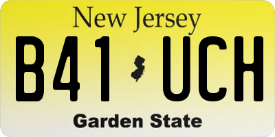 NJ license plate B41UCH