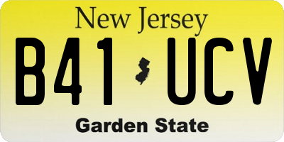 NJ license plate B41UCV