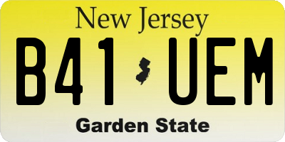 NJ license plate B41UEM
