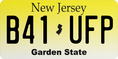 NJ license plate B41UFP