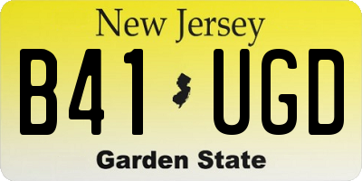 NJ license plate B41UGD