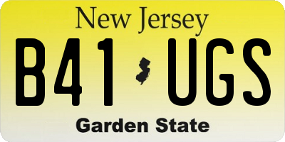 NJ license plate B41UGS
