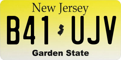 NJ license plate B41UJV