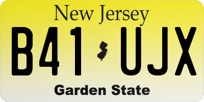 NJ license plate B41UJX