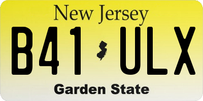 NJ license plate B41ULX
