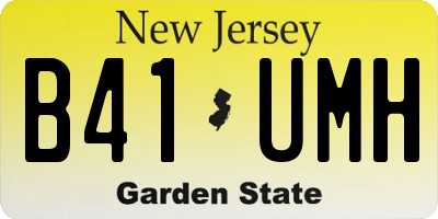 NJ license plate B41UMH