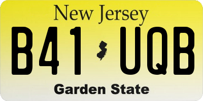 NJ license plate B41UQB