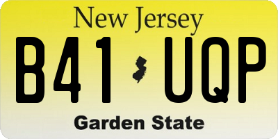 NJ license plate B41UQP