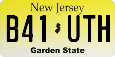 NJ license plate B41UTH