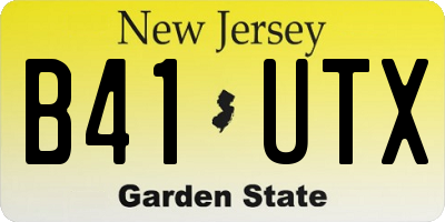 NJ license plate B41UTX