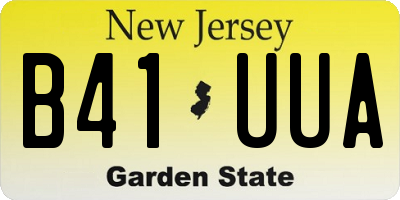 NJ license plate B41UUA