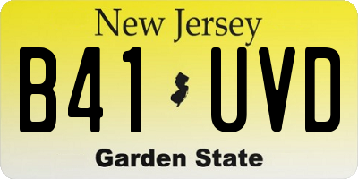 NJ license plate B41UVD