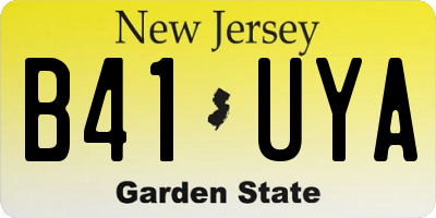 NJ license plate B41UYA
