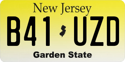 NJ license plate B41UZD