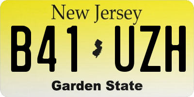 NJ license plate B41UZH