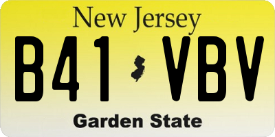 NJ license plate B41VBV