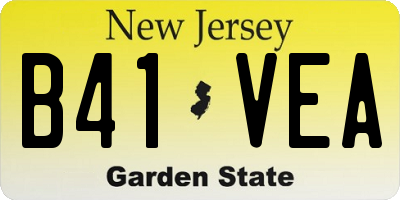 NJ license plate B41VEA
