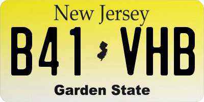 NJ license plate B41VHB