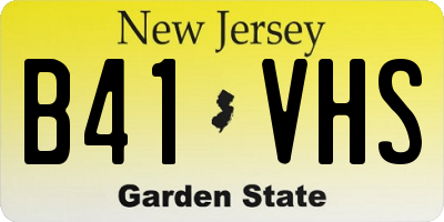 NJ license plate B41VHS