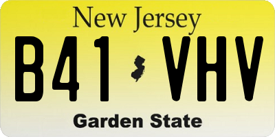NJ license plate B41VHV