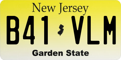 NJ license plate B41VLM