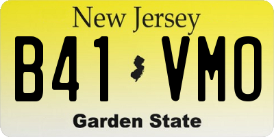 NJ license plate B41VMO
